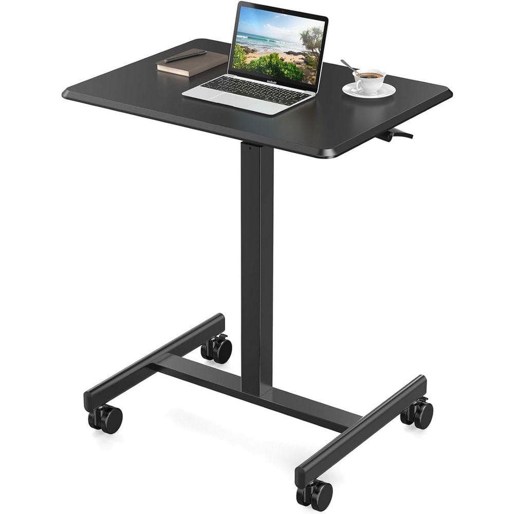 WONDER COMFORT 25.7 in. Black Small Adjustable Height Laptop Desk