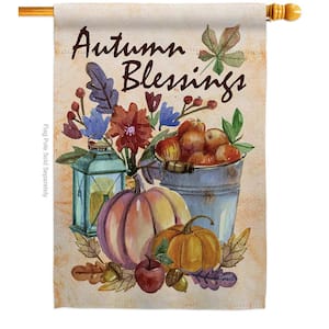 28 in. x 40 in. Autumn Blessings Fall House Flag Double-Sided Decorative Vertical Flags