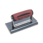 6 in. x 3 in. Blue Steel Curved End Hand Edger - Durasoft Handle