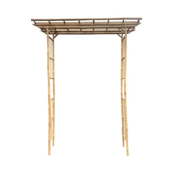 Master Garden Products 84 in. H x 60 in. W Bamboo Arbor