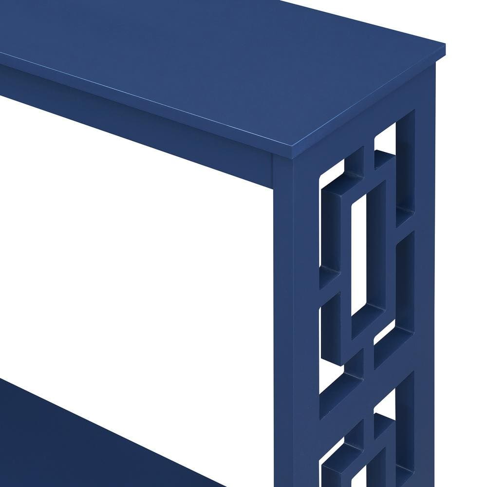 Cobalt Blue MDF Console Table with Storage Shelf