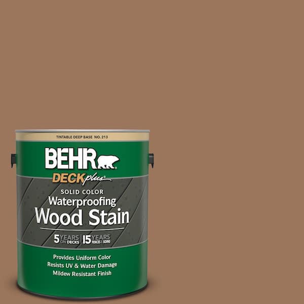 BEHR DECKplus 1 gal. #S220-6 Baked Sienna Solid Color Waterproofing Exterior Wood Stain