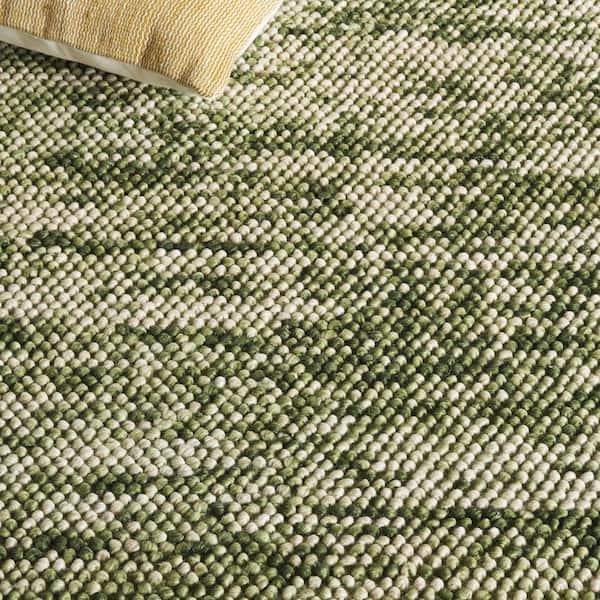 SAFAVIEH Natura 4 ft. x 6 ft. Green/Ivory Textured Solid Area Rug