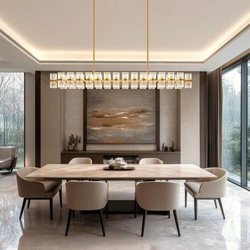 Elegant 60-Light Crystal Chandelier with Copper Finish Perfect for Kitchens Dining Rooms and Living Rooms Home