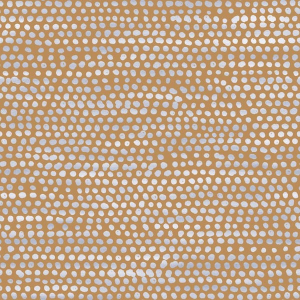 Tempaper Moire Dots Turmeric Peel and Stick Wallpaper Sample