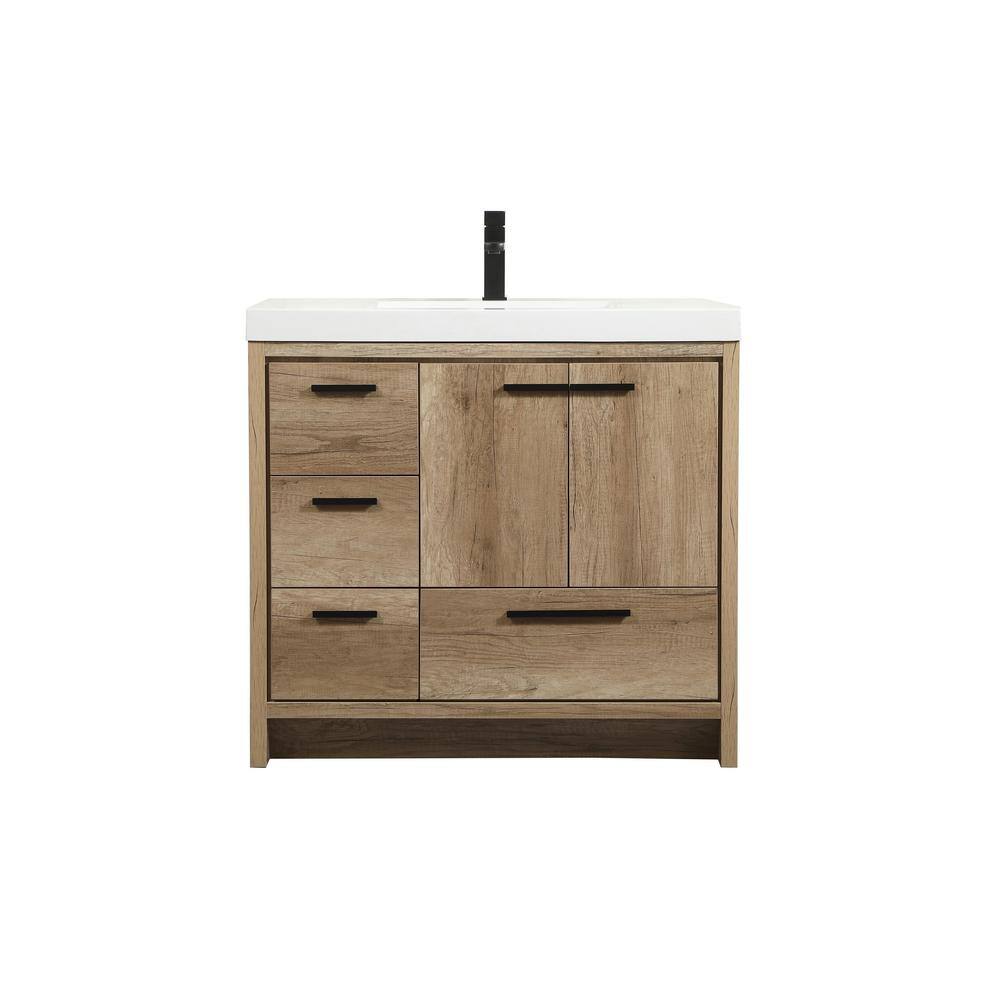 Timeless Home 36 in. W x 22 in. D x 34 in. H Bath Vanity in Natural Oak wit