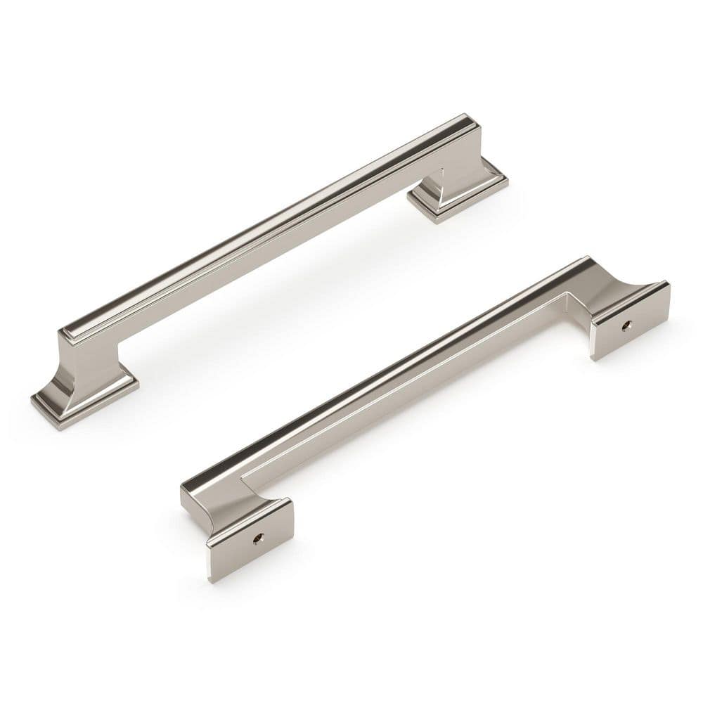 Brownstone Collection Pull 6-5/16 in. (160 mm) Center to Center Polished Nickel Bar Cabinet Pull price history on PriceWatchPro