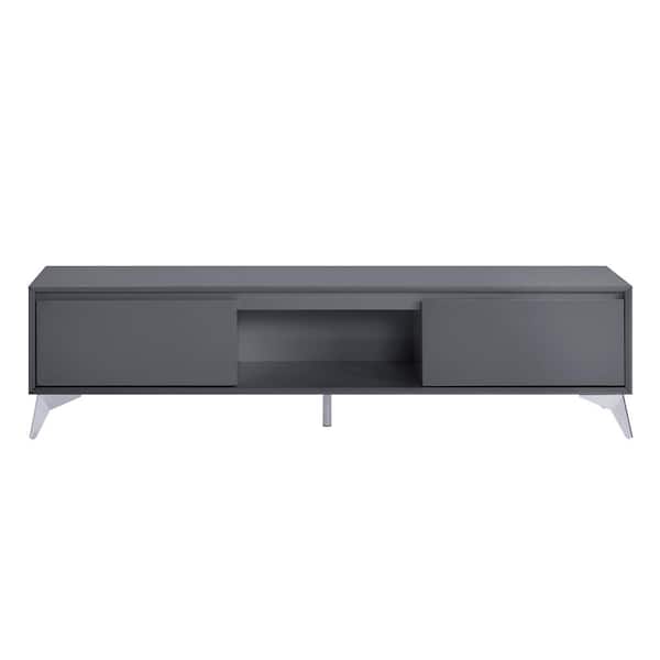 STICKON 71 in. LED Gray TV Stand Fits TV's up to 65 in.