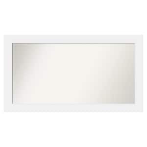 Corvino White 45 in. x 25 in. Custom Non-Beveled Matte Wood Framed Bathroom Vanity Wall Mirror