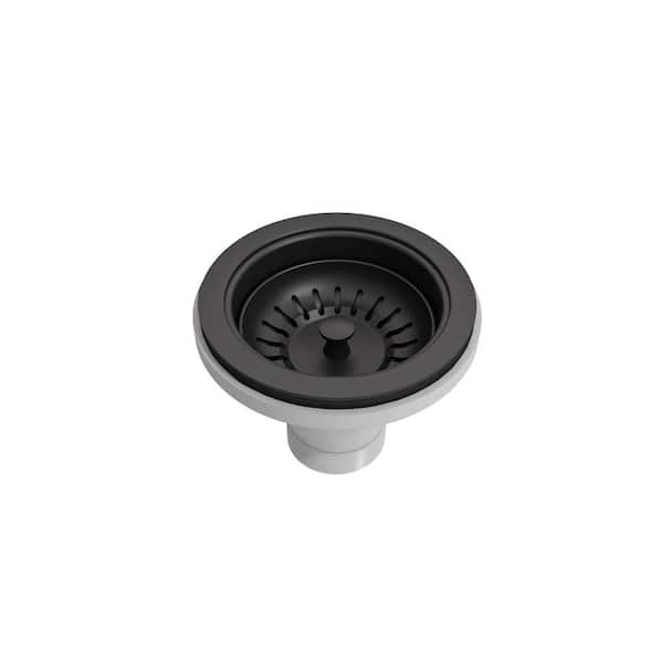 BOCCHI Sink Strainer for Fireclay Kitchen Sinks in Matte Black