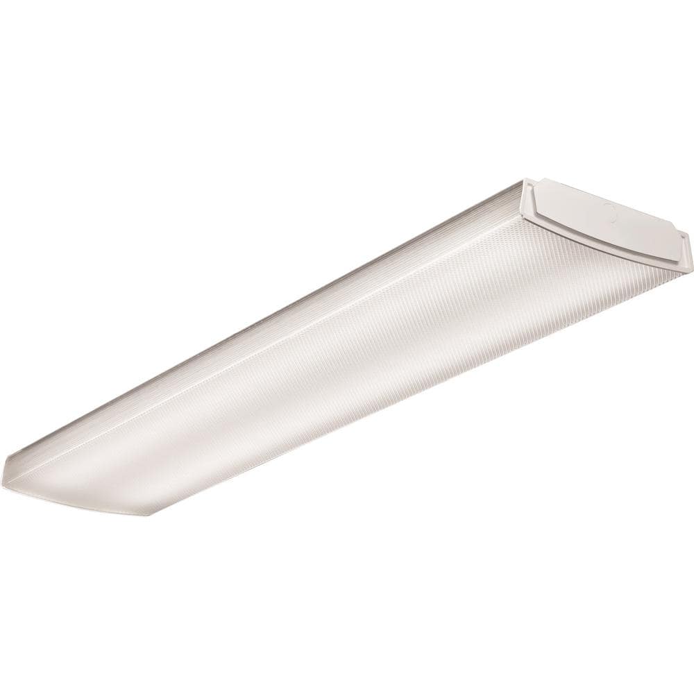 Sleek 4ft White Steel LED Wraparound Light with Acrylic Diffuser
