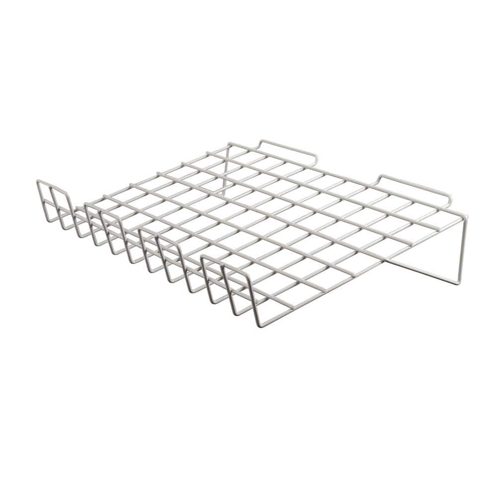 22-1/2 in. W x 14 in. D White Sloping Wire Shelf with 3 in. Lip (Pack of 6)