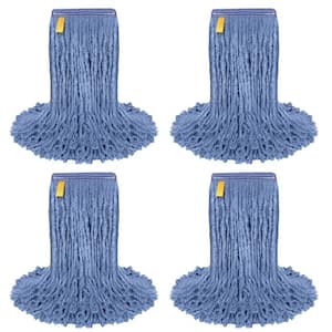 1.25 in. Cut End String Mop Blended Mop Head Refill 16 oz. Blue (4-Pack)