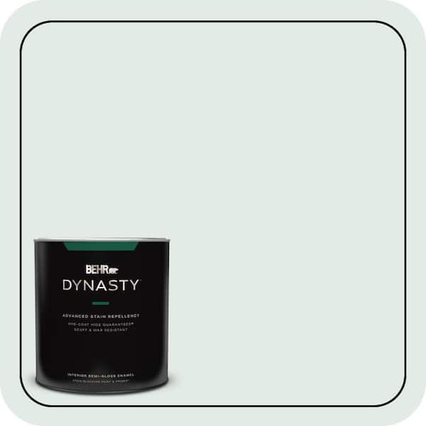 BEHR DYNASTY 1 qt. #ICC-37 Beach Glass Semi-Gloss Enamel Interior Stain-Blocking Paint & Primer