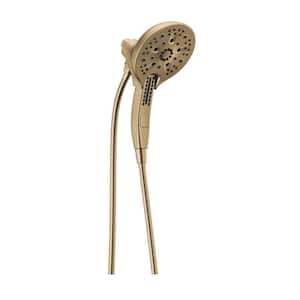 In2ition 5-Spray 6.06 in. Wall Mount Dual Shower Heads with H2Okinetic Technology in Champagne Bronze