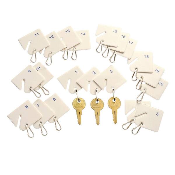 Steelmaster Numbered Slotted Rack Key Tags 20 Pack 5313231aa06 The Home Depot