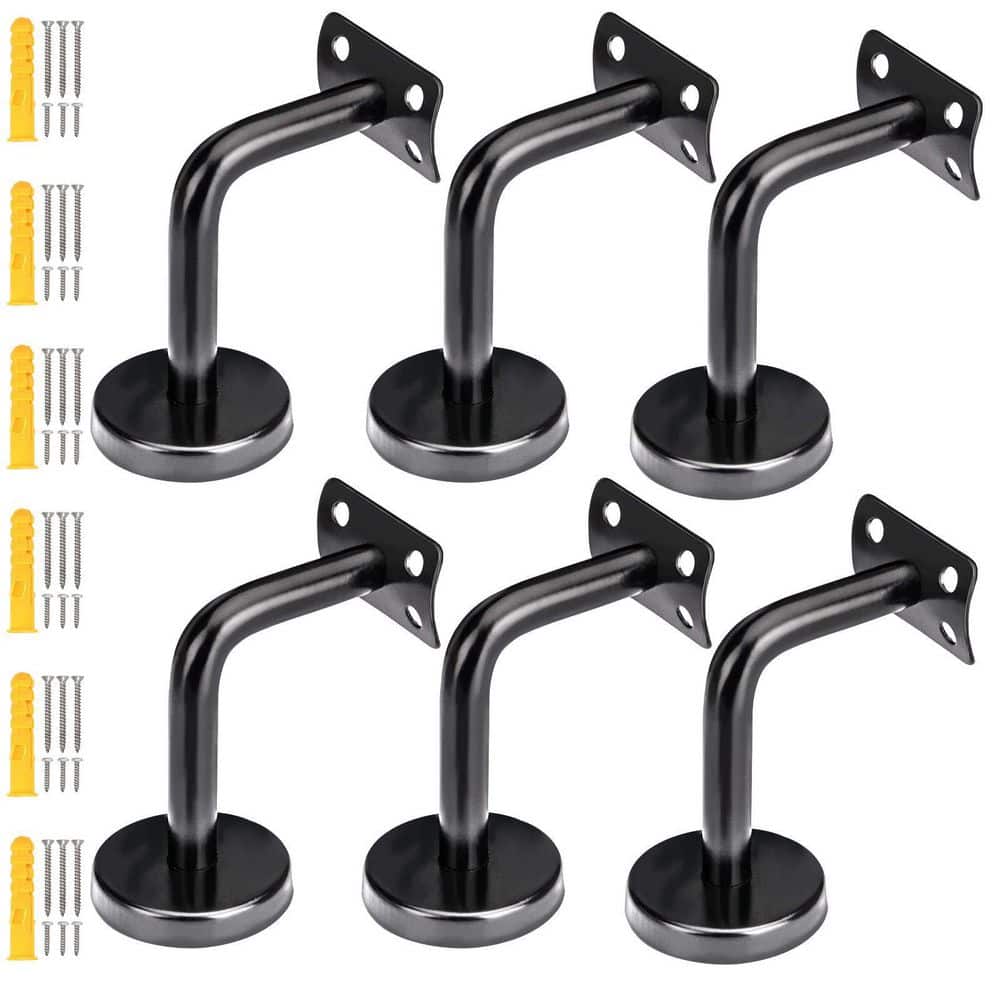 NVNOO Stainless Steel Curved Handrail Brackets for Round Rails Home ...