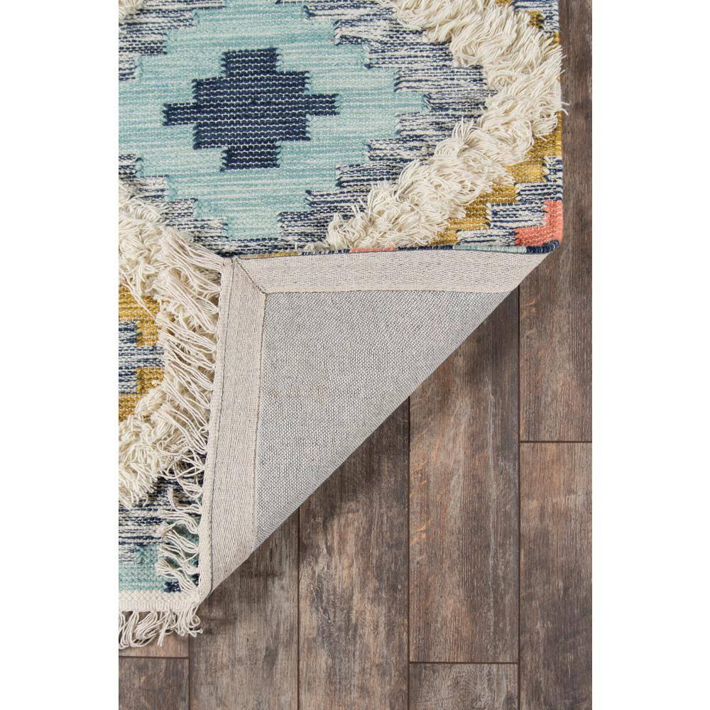 Handmade Blue Geometric Wool Rectangular Area Rug