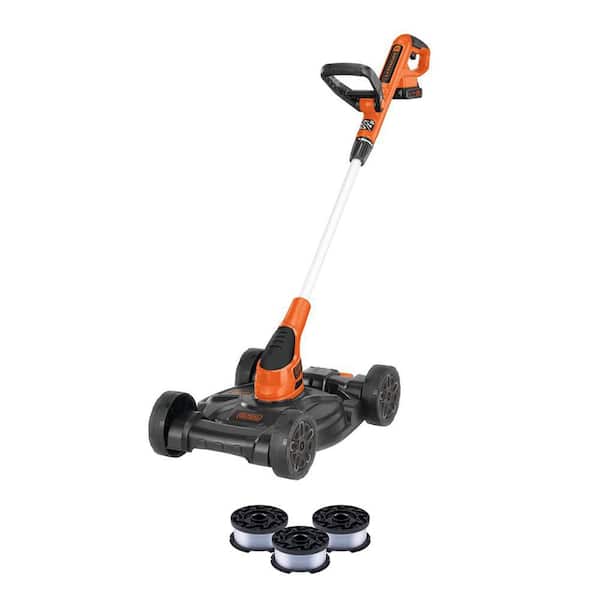 20V MAX Cordless 3-in-1 String Trimmer, Edger & Lawn Mower Kit w/(2) 2Ah Batteries, Charger and Replacement Spool 3-Pack