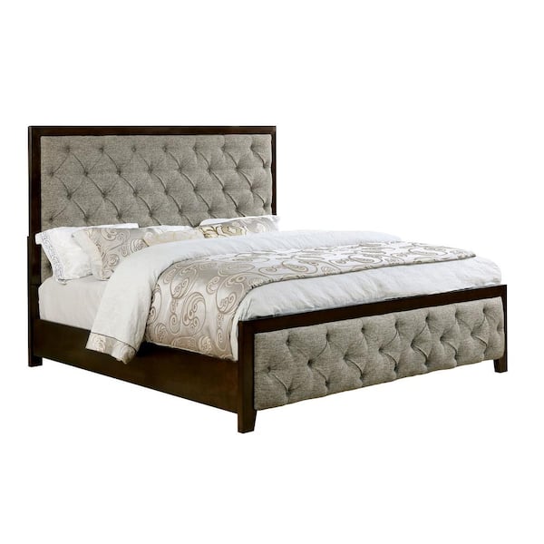 Asterion in Walnut and Warm gray California King Bed