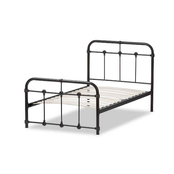 Baxton Studio Mandy Black Metal Twin Platform Bed 28862 7586 HD