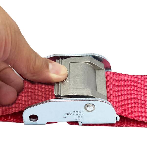 Snap Loc Ft X 2 In Cam Buckle E Strap With Hook And Loop Storage Fastener In Red Slte2cr The Home Depot