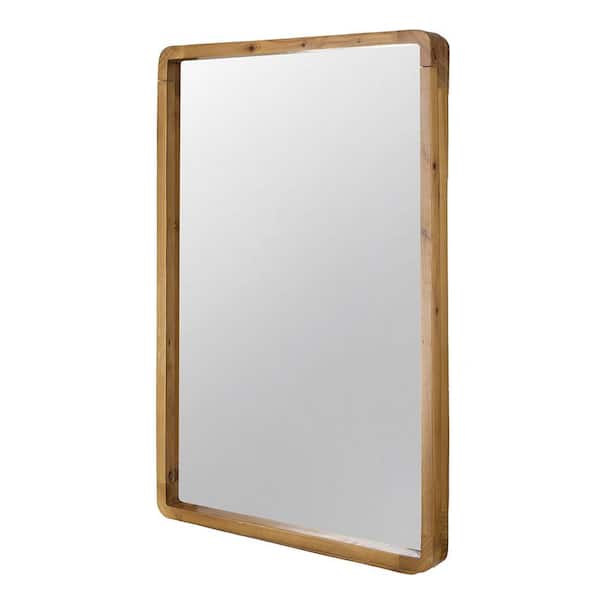 Unbranded 24 in. W x 36 in. H Rectangular Wood Framed Wall Mount Modern Decorative Bathroom Vanity Mirror