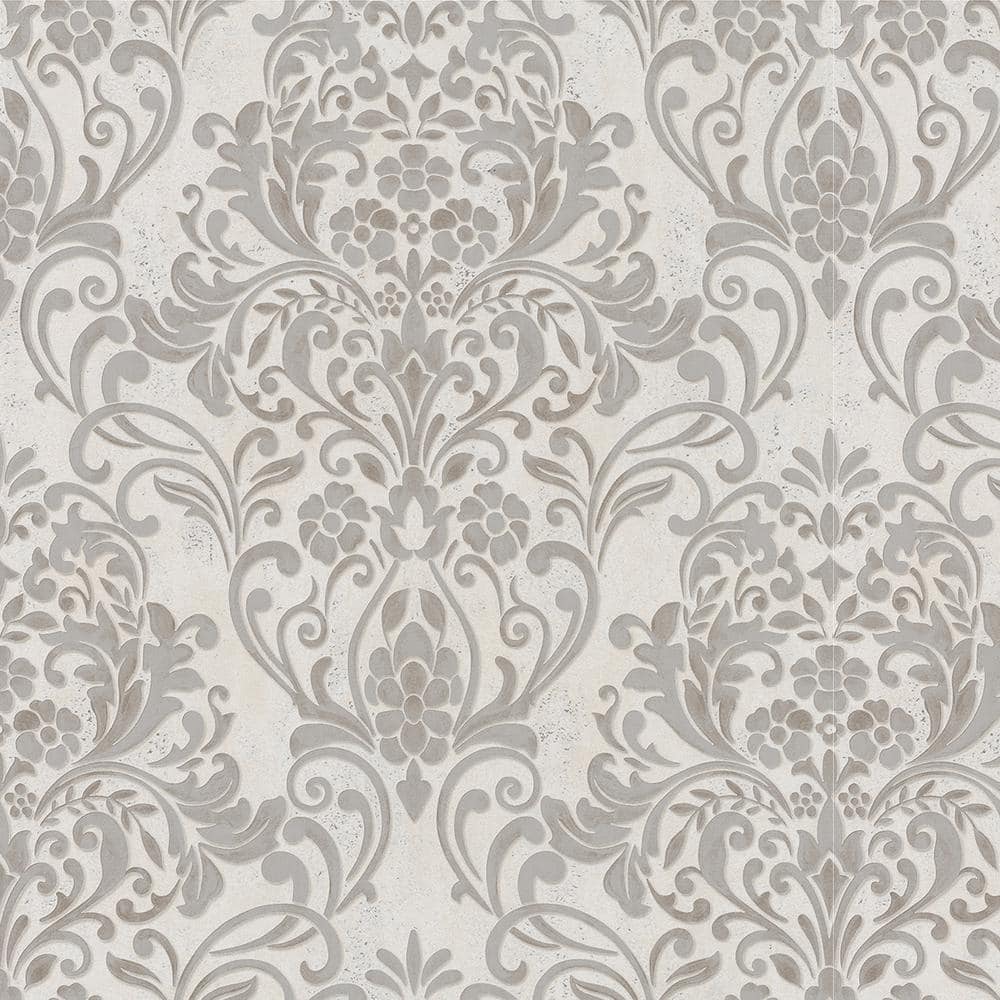 Advantage Anders Gold Damask Vinyl Non-pasted MetallicWallpaper 4041 ...