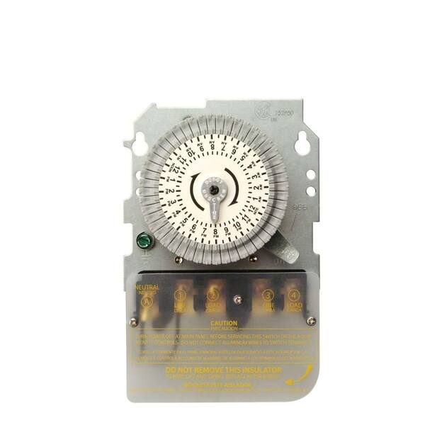 Woods 40-Amp 120-Volt DPST 24-Hour Mechanical Time Switch Mechanism Replacement for Metal Indoor/Outdoor Enclosure