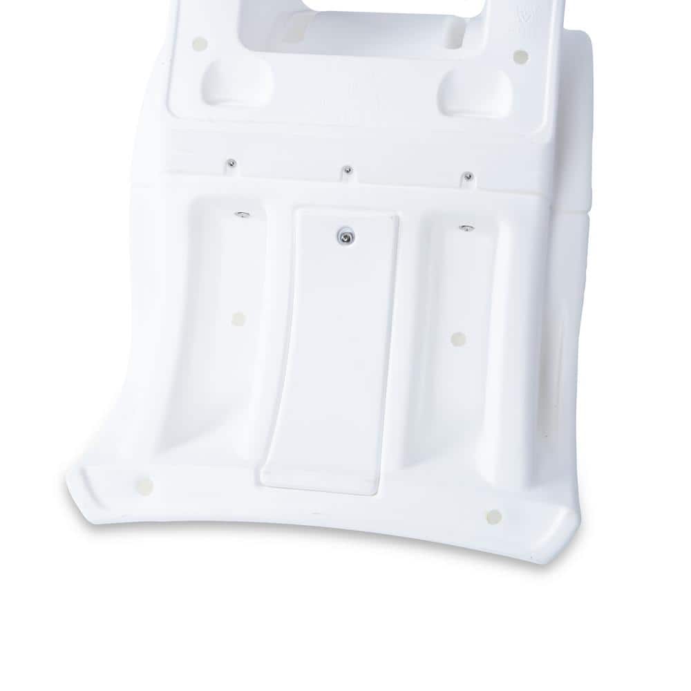 White Ergonomic Resin Armless Poolside Chaise Lounge