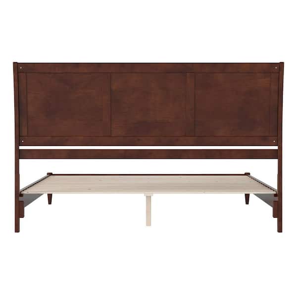 AFI Valencia Walnut Brown Solid Wood Frame King Low Profile