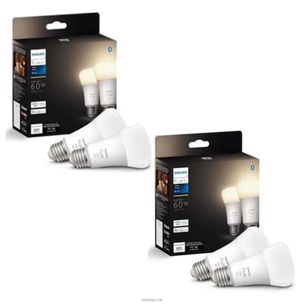 60-Watt Equivalent A19 LED Smart Soft White Dimmable 2700 (K) Light Bulb (4 Pack)