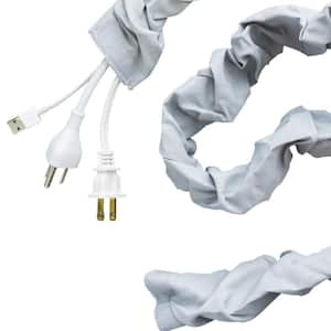 6 ft. Decor Fabric Cord Cover, Gray