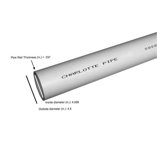 4 in. x 10 ft. PVC Schedule 40 Foam-Core DWV Pipe