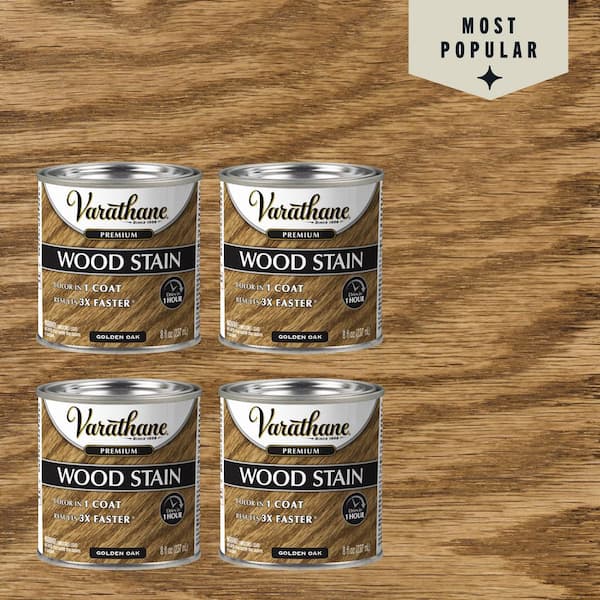 8 oz. Golden Oak Premium Fast Dry Interior Wood Stain (4-Pack)