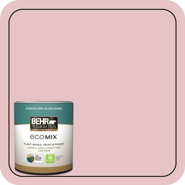 1 qt. #S140-2 Cranapple Cream Semi-Gloss Enamel EcoMix Plant-Based Interior Paint & Primer