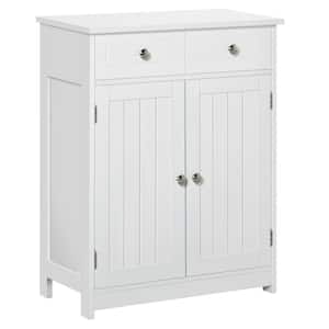 23.5 in. W x 11.75 in. D x 29.5 in. H White MDF Freestanding Bathroom Storage Wall Cabinet in White