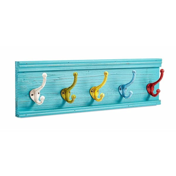 AdirHome 24.8 in. Colorful Classroom Coat Hook Rack