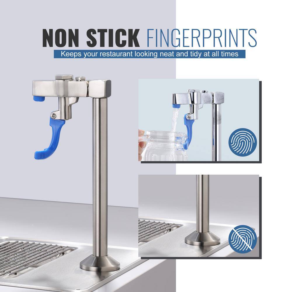 Brushed Nickel 9.2" Deck Mount Glass Filler Faucet