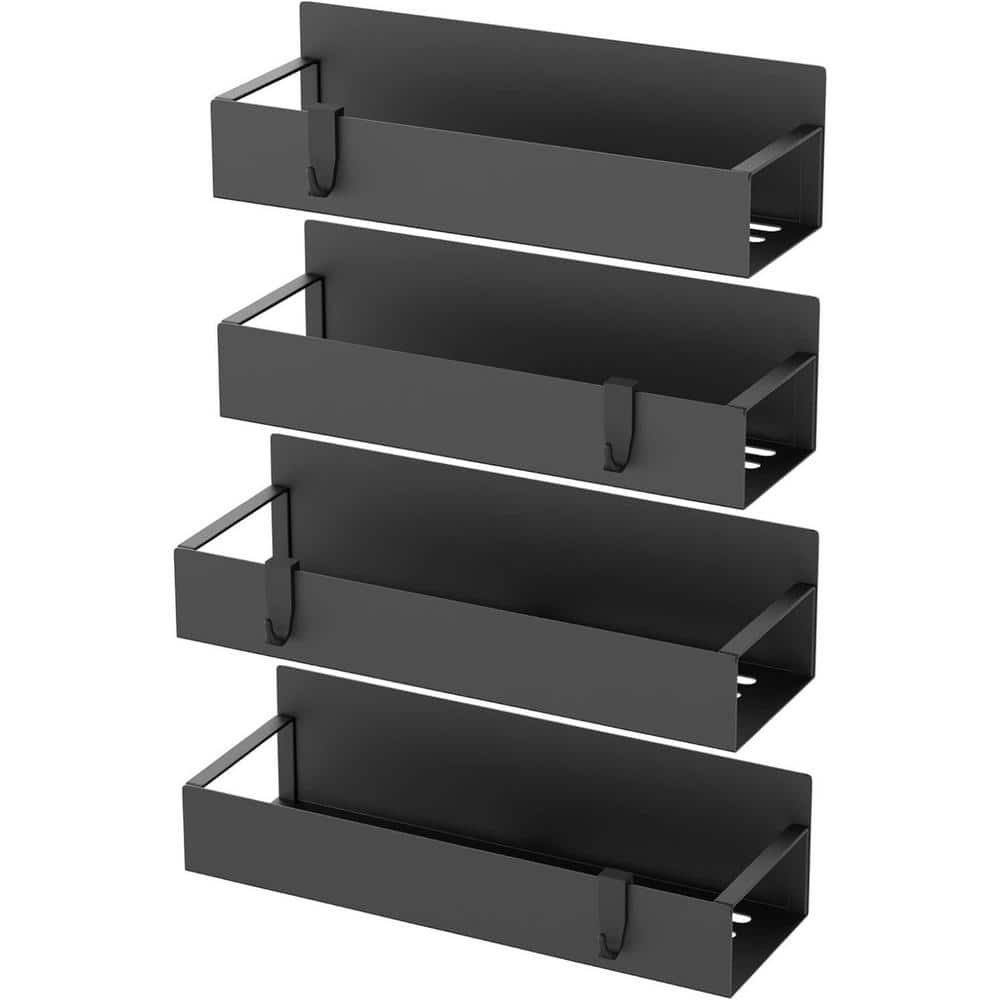 4-Shelf Magnetic Spice Storage Rack Organizer for Refrigerator and Oven in 