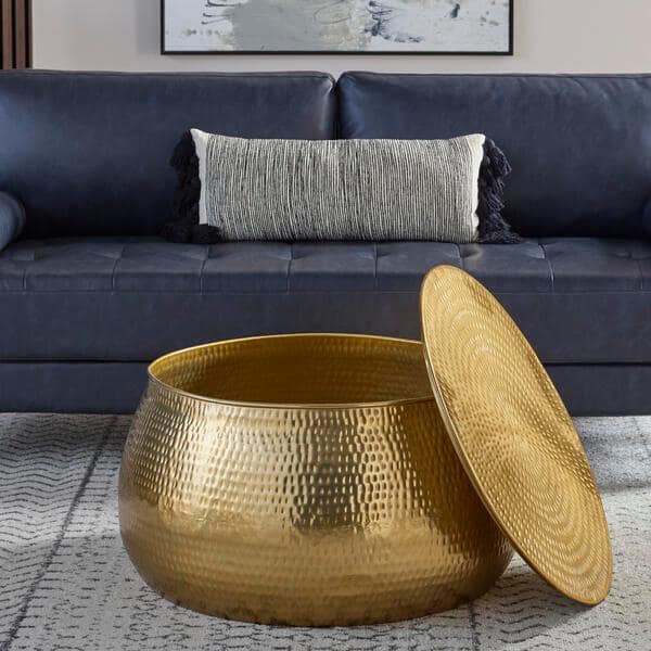 Calluna Gold Round Metal Coffee Table - rated 4.6322 stars from 367 reviews
