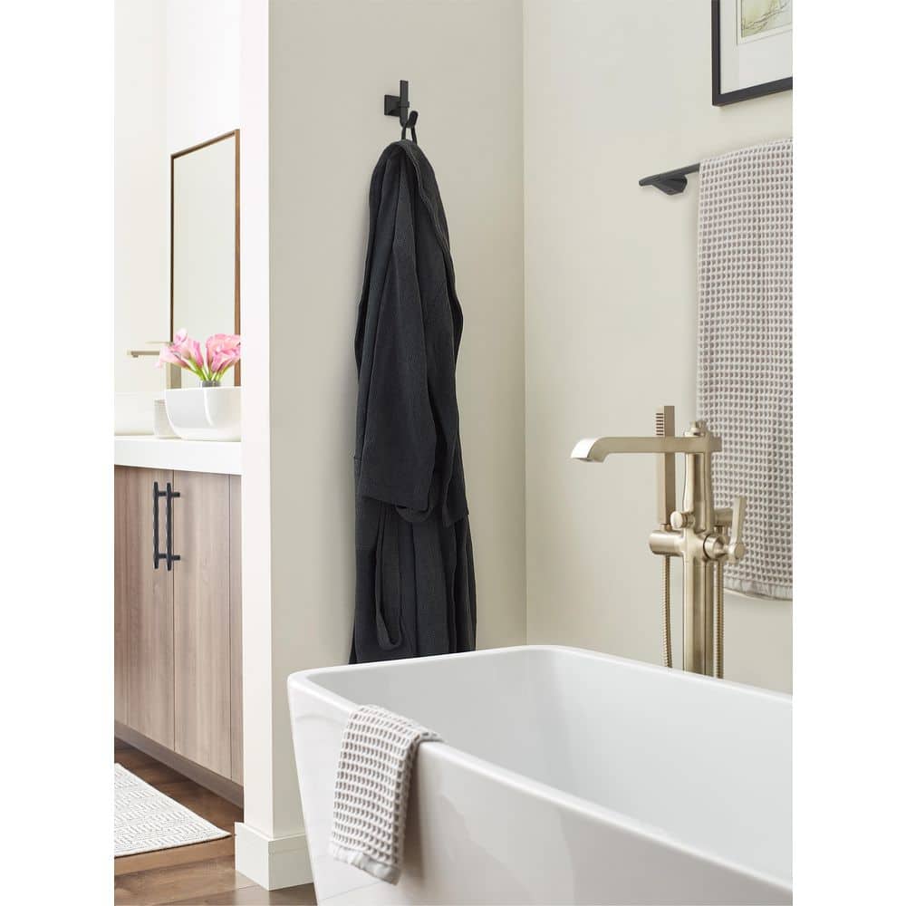 Matte Black Metal Single Prong Decorative Wall Hook