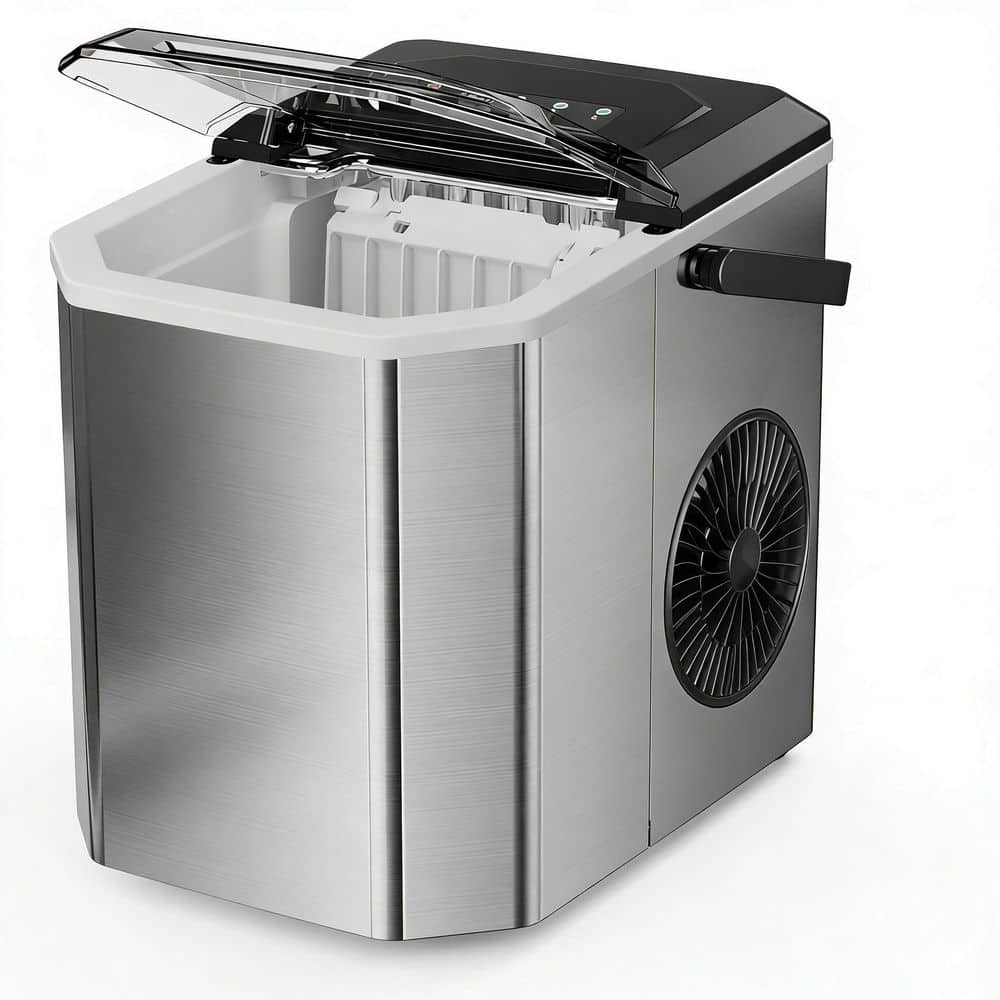 XUTUMM 11.5 in. 28 lb. Countertop Bullet Ice Maker with WiFi, 9