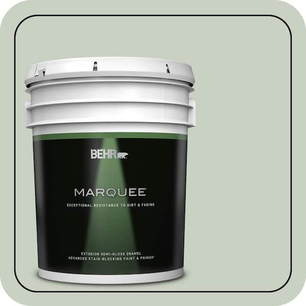 BEHR MARQUEE 5 gal. #PPU11-12 Mild Mint Semi-Gloss Enamel Exterior Paint & Primer