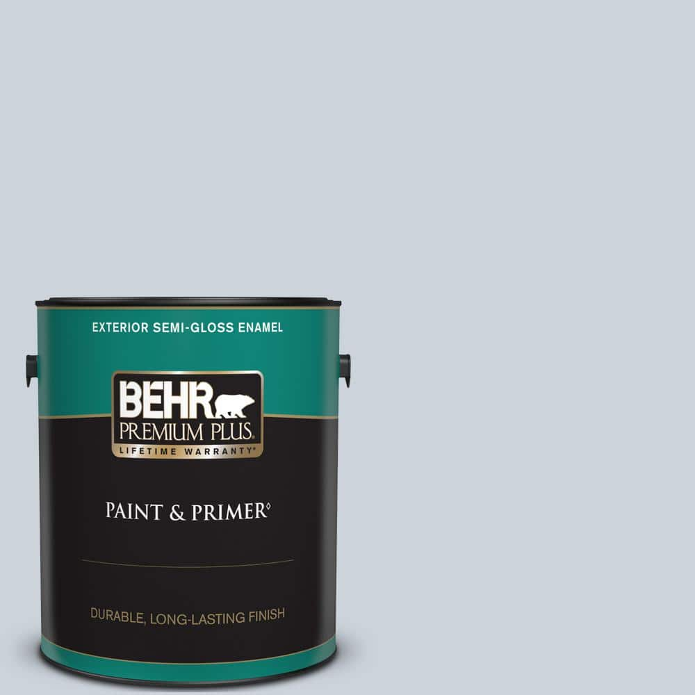 Behr Premium Plus 1 Gal Ppu14 17a Polar Frost Semi Gloss Enamel