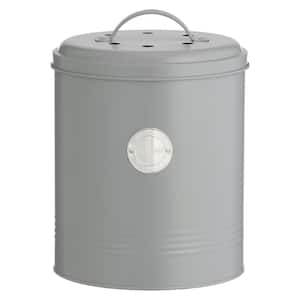 Living Grey Coated Steel Compost Caddy