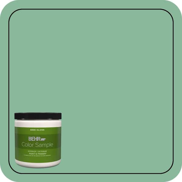 BEHR PREMIUM PLUS 8 oz. #470D-4 Garden View Semi-Gloss Interior/Exterior Paint & Primer Color Sample