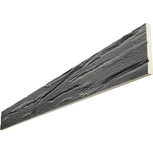 Ekena Millwork Endurathane 1 in. H x 6 in. W x 6 ft. L Riverwood Slate Faux Wood Beam Plank
