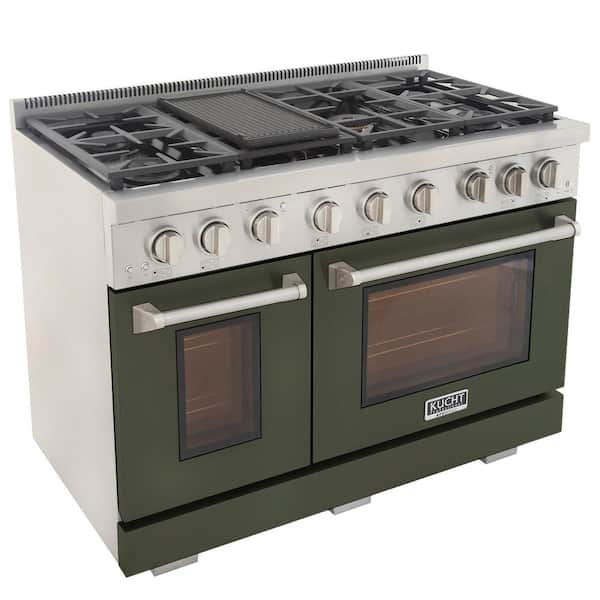 https://images.thdstatic.com/productImages/3a531be9-2415-40bf-9b29-5b45dceedd15/svn/olive-green-kucht-double-oven-gas-ranges-kfx480-lp-g-31_600.jpg
