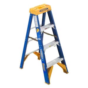 4 ft. Fiberglass Electricians JobStation Step Ladder with 375 lb. Load Capacity Type IAA Duty Rating